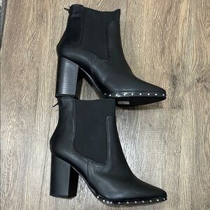 Lane Bryant Black Heeled Boots with Stud Details